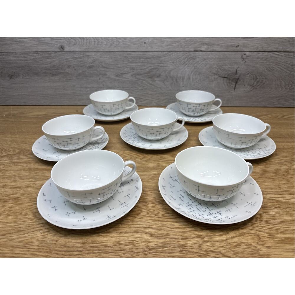 Arzberg CROSSROADS Germany Cup & Saucer Set -14 Pc Set